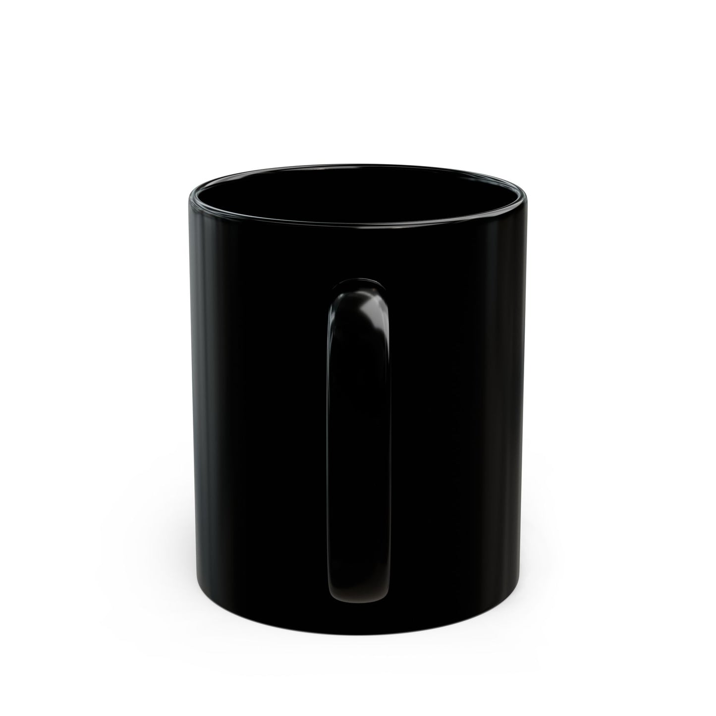Peekaboo Cat Black Mug