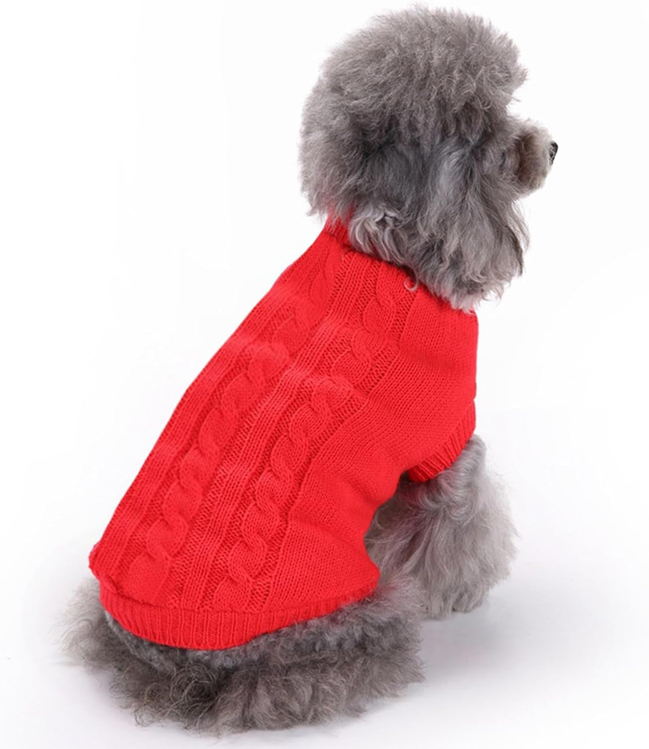 Small Dog Sweaters Knitted Pet Cat Warm Dog Sweatshirt Winter Clothes Kitten Puppy Sweater (Xx-Small, Green)