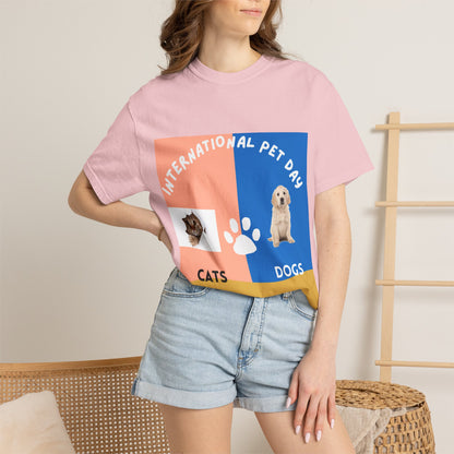 International Pet Day Cats & Dogs T-Shirt —