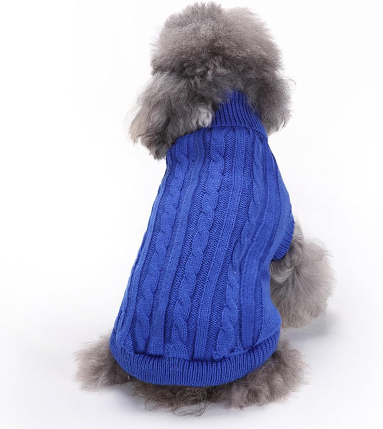 Small Dog Sweaters Knitted Pet Cat Warm Dog Sweatshirt Winter Clothes Kitten Puppy Sweater (Xx-Small, Green)