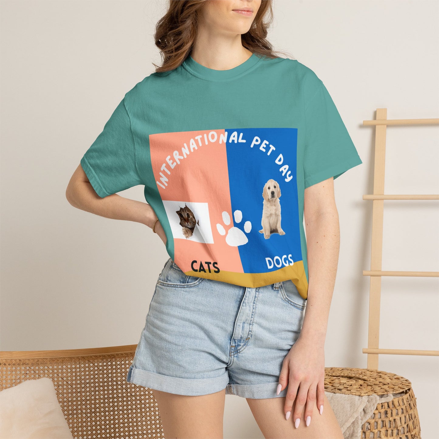 International Pet Day Cats & Dogs T-Shirt —