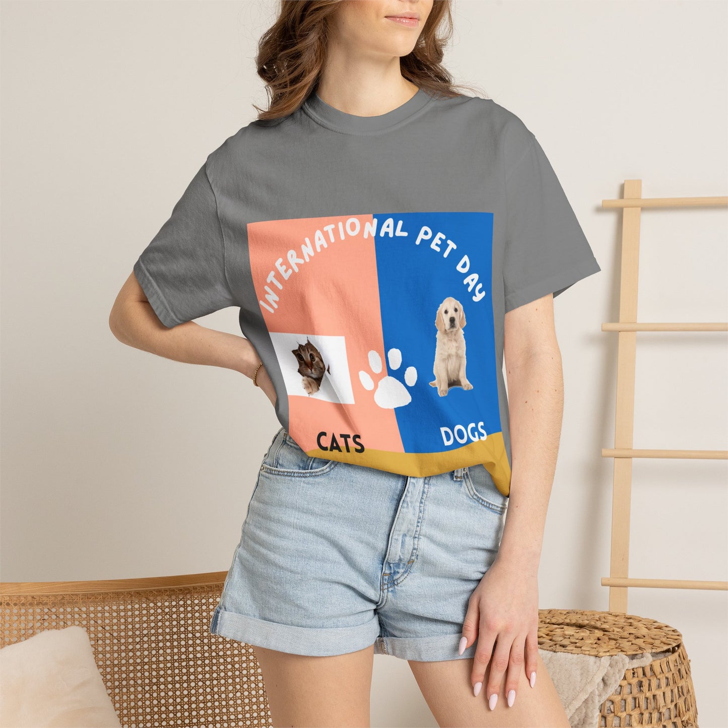 International Pet Day Cats & Dogs T-Shirt —