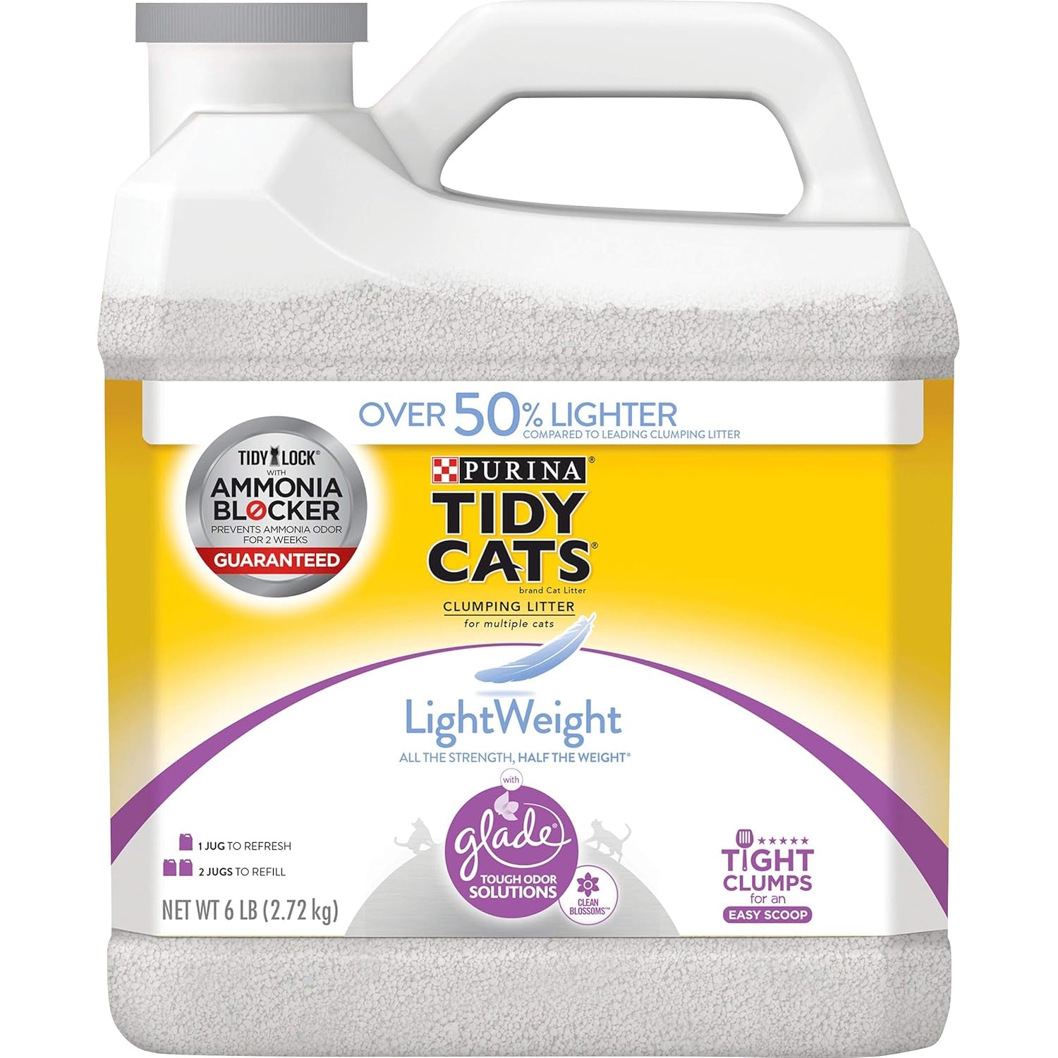 Lightweight 4-In-1 Strength Multi-Cat, Odor Control, Clumping, 99.9 Percent Dust Free Cat Litter - 17 Lb. Box