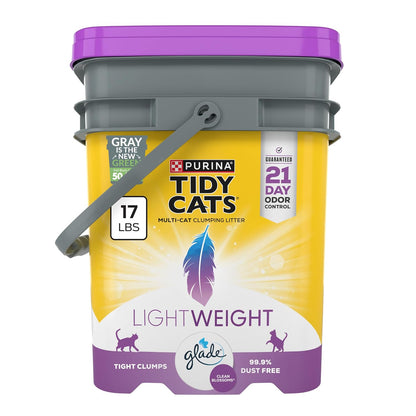 Lightweight 4-In-1 Strength Multi-Cat, Odor Control, Clumping, 99.9 Percent Dust Free Cat Litter - 17 Lb. Box