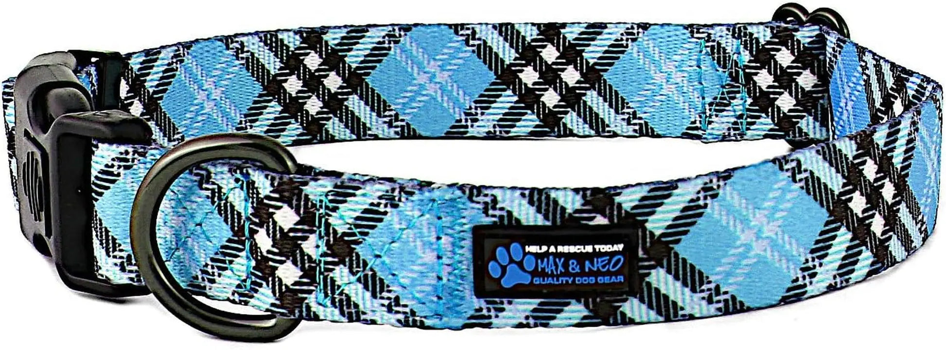 NEO Nylon Buckle Reflective Dog Collar - We Donate a Collar to a Dog Rescue for Every Collar Sold (Medium, Pink)