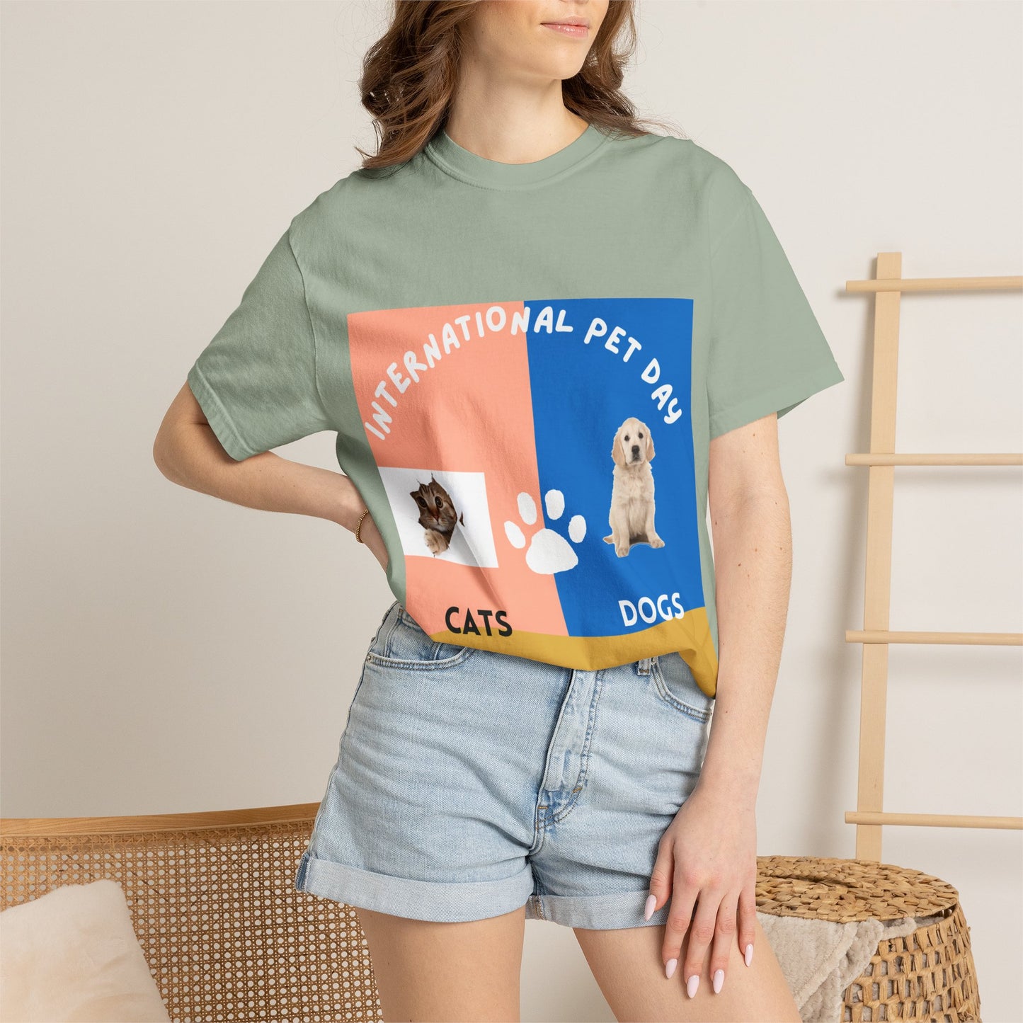 International Pet Day Cats & Dogs T-Shirt —