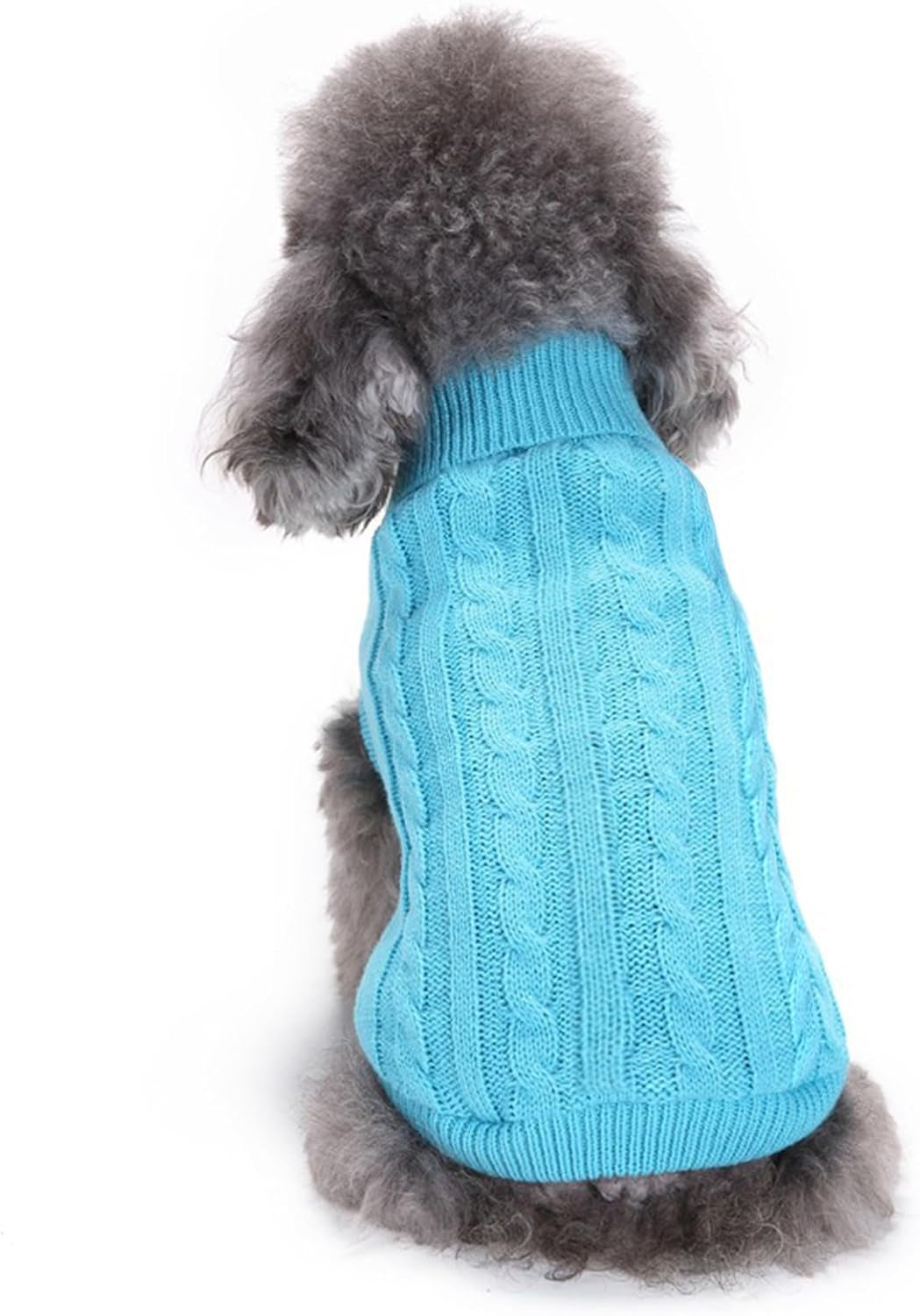 Small Dog Sweaters Knitted Pet Cat Warm Dog Sweatshirt Winter Clothes Kitten Puppy Sweater (Xx-Small, Green)