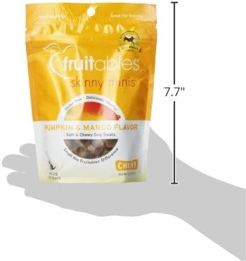 Skinny Minis Dog Treats, Healthy Pumpkin Treat for Dogs, Low Calorie & Delicious, Puppy Training, No Wheat, Corn or Soy, Made in the USA, Pumpkin and Mango Flavor, 5Oz