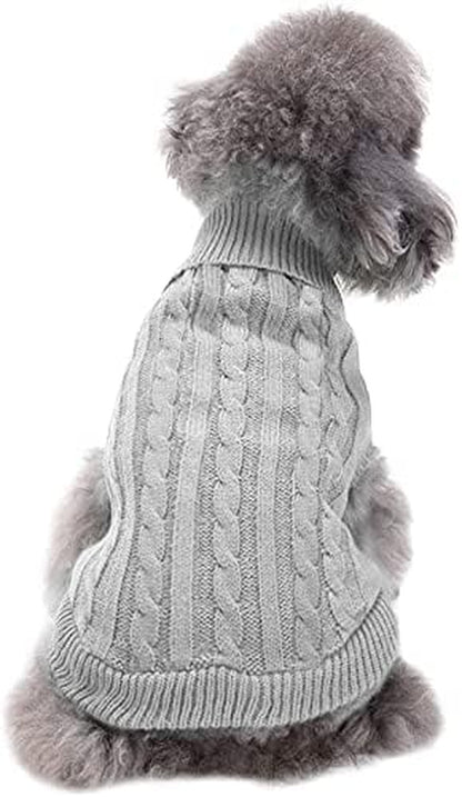 Small Dog Sweaters Knitted Pet Cat Warm Dog Sweatshirt Winter Clothes Kitten Puppy Sweater (Xx-Small, Green)
