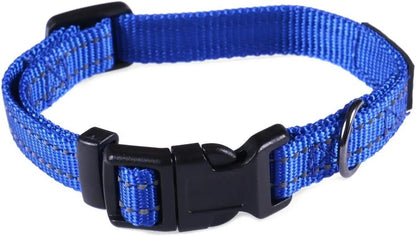 NEO Nylon Buckle Reflective Dog Collar - We Donate a Collar to a Dog Rescue for Every Collar Sold (Medium, Pink)