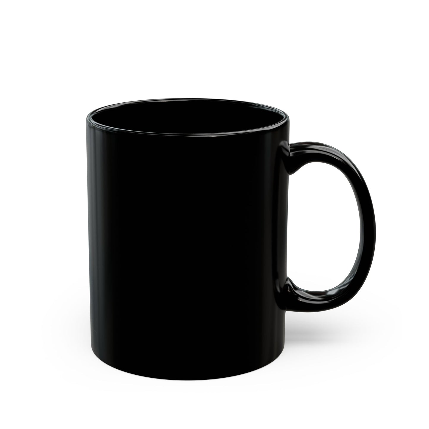 Peekaboo Cat Black Mug