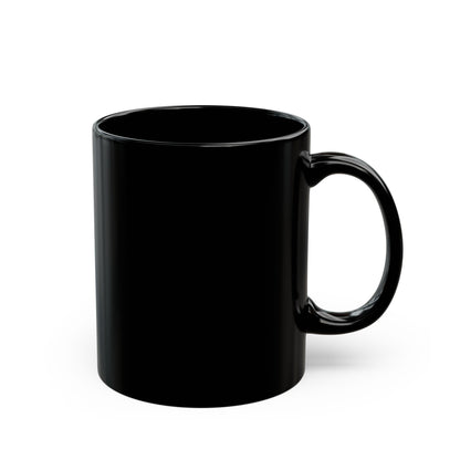 Peekaboo Cat Black Mug