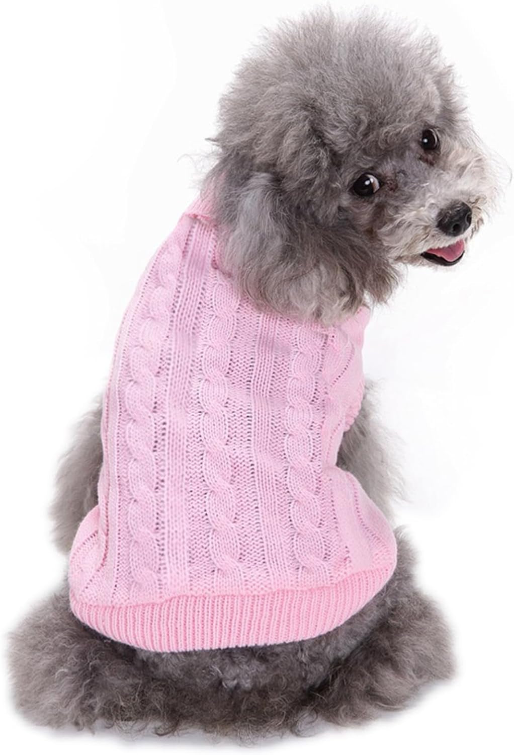 Small Dog Sweaters Knitted Pet Cat Warm Dog Sweatshirt Winter Clothes Kitten Puppy Sweater (Xx-Small, Green)