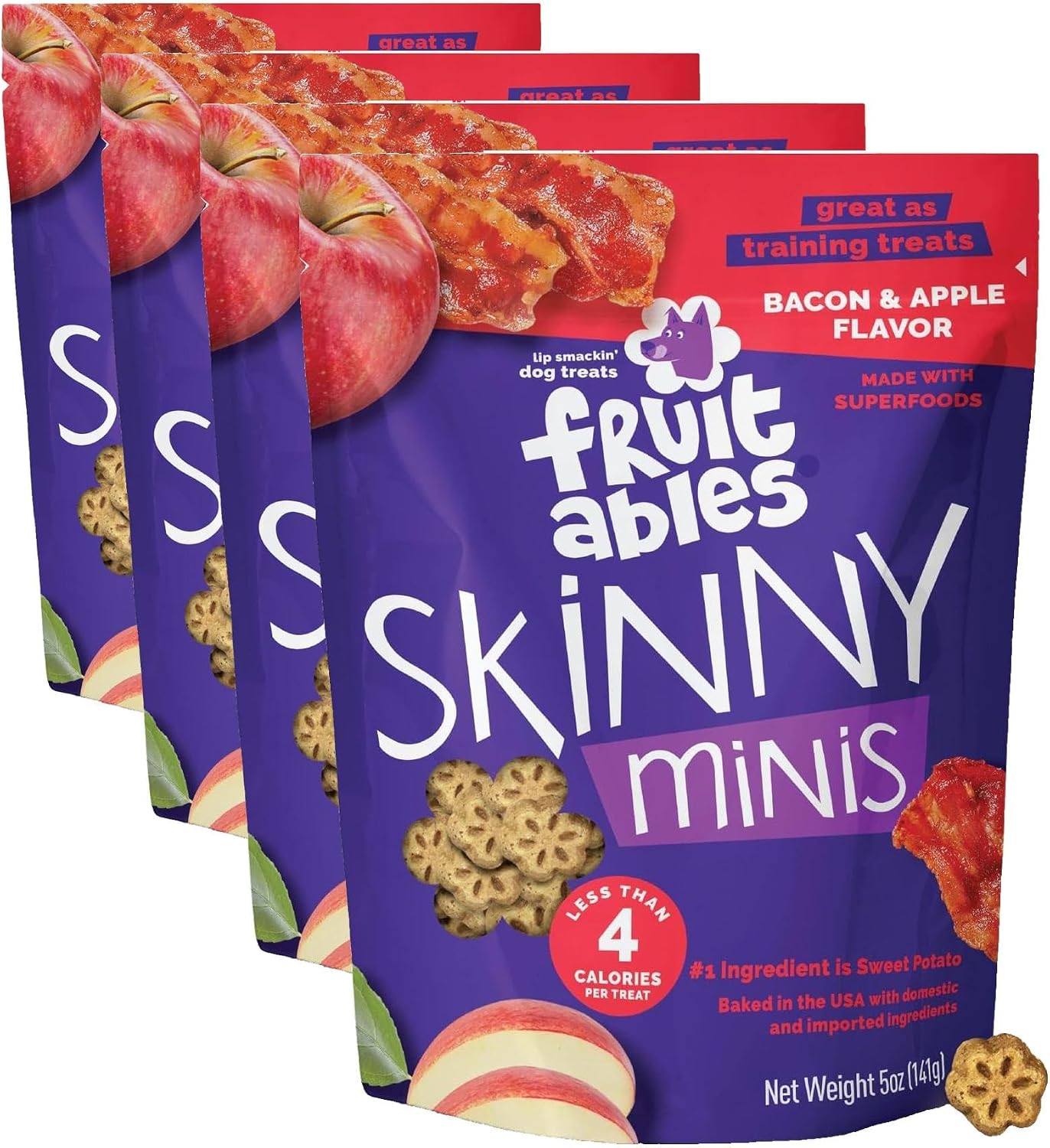 Skinny Minis Dog Treats, Healthy Pumpkin Treat for Dogs, Low Calorie & Delicious, Puppy Training, No Wheat, Corn or Soy, Made in the USA, Pumpkin and Mango Flavor, 5Oz