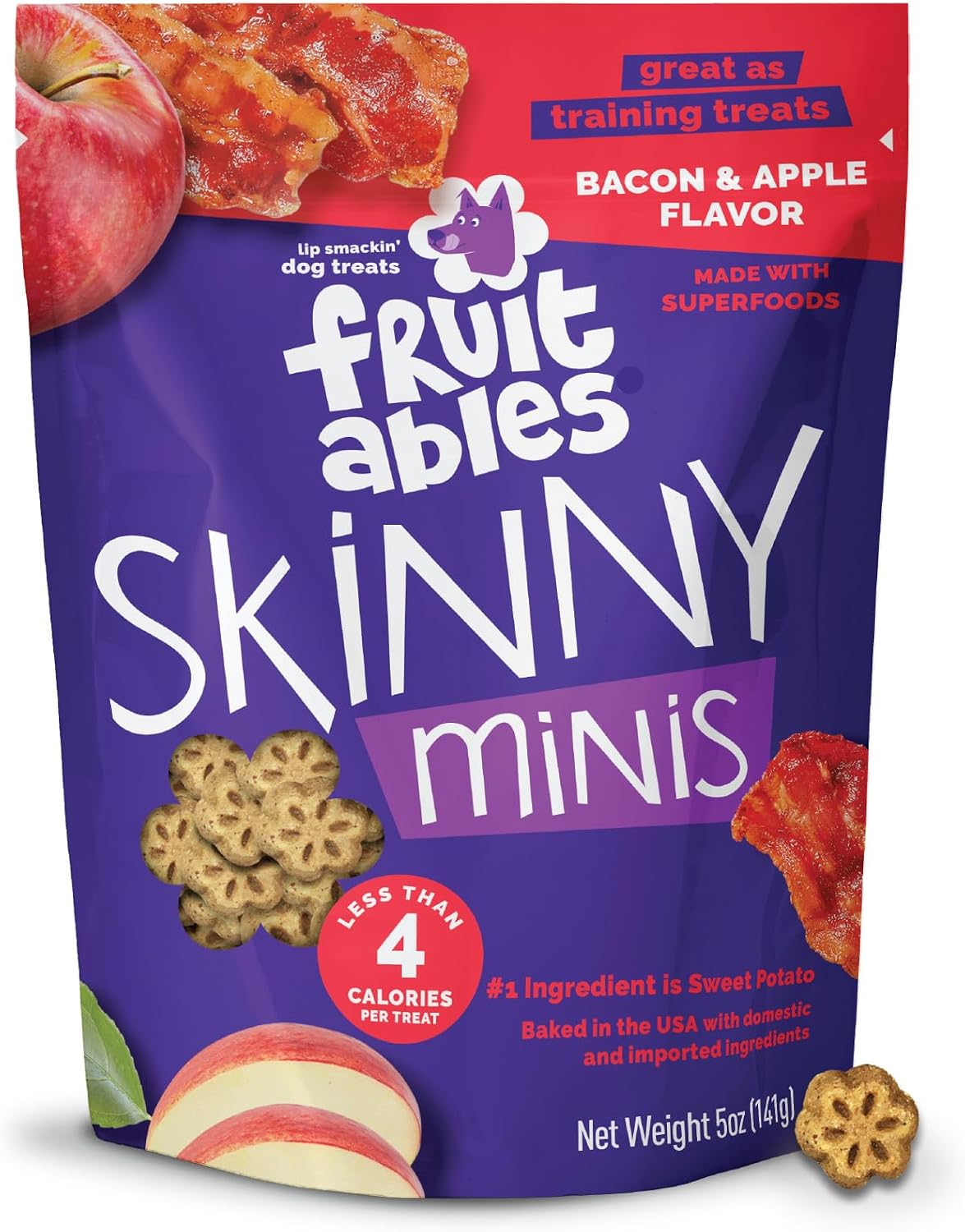 Skinny Minis Dog Treats, Healthy Pumpkin Treat for Dogs, Low Calorie & Delicious, Puppy Training, No Wheat, Corn or Soy, Made in the USA, Pumpkin and Mango Flavor, 5Oz
