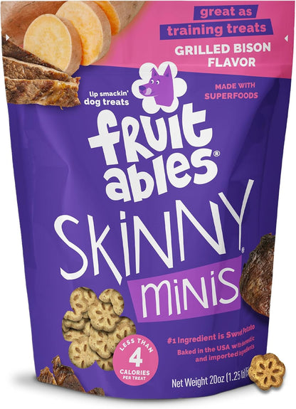 Skinny Minis Dog Treats, Healthy Pumpkin Treat for Dogs, Low Calorie & Delicious, Puppy Training, No Wheat, Corn or Soy, Made in the USA, Pumpkin and Mango Flavor, 5Oz