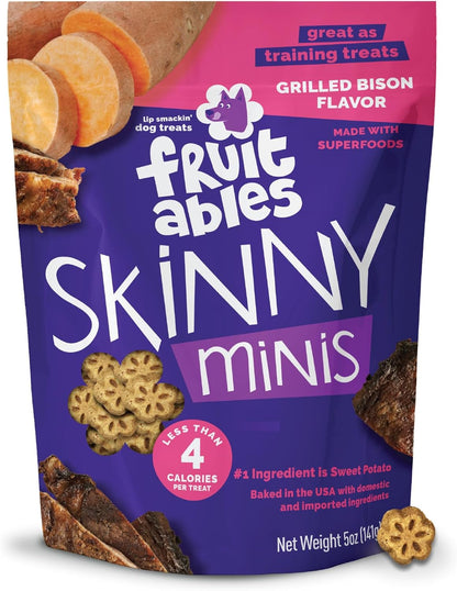 Skinny Minis Dog Treats, Healthy Pumpkin Treat for Dogs, Low Calorie & Delicious, Puppy Training, No Wheat, Corn or Soy, Made in the USA, Pumpkin and Mango Flavor, 5Oz