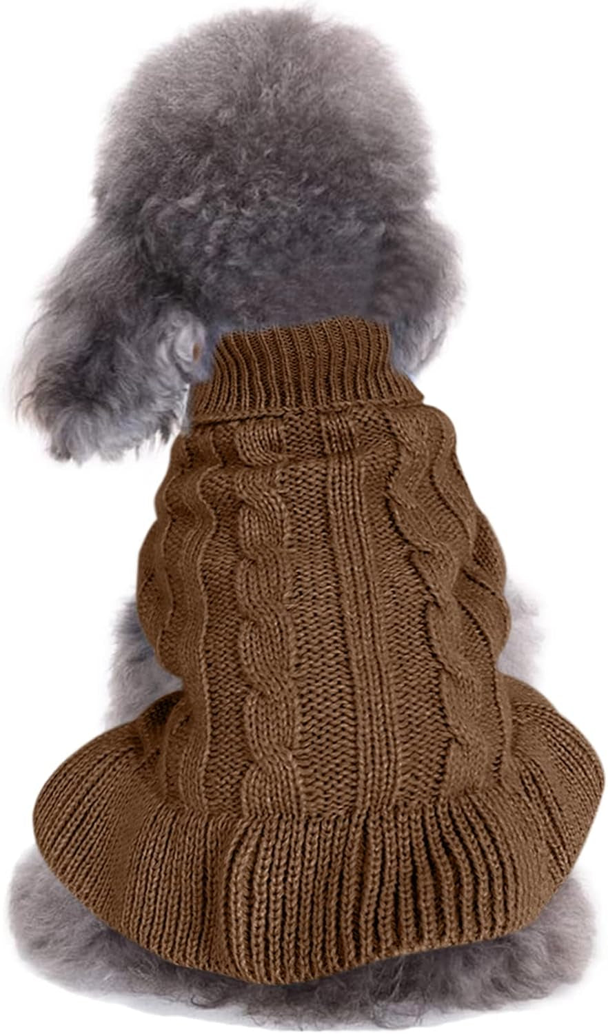 Small Dog Sweaters Knitted Pet Cat Warm Dog Sweatshirt Winter Clothes Kitten Puppy Sweater (Xx-Small, Green)