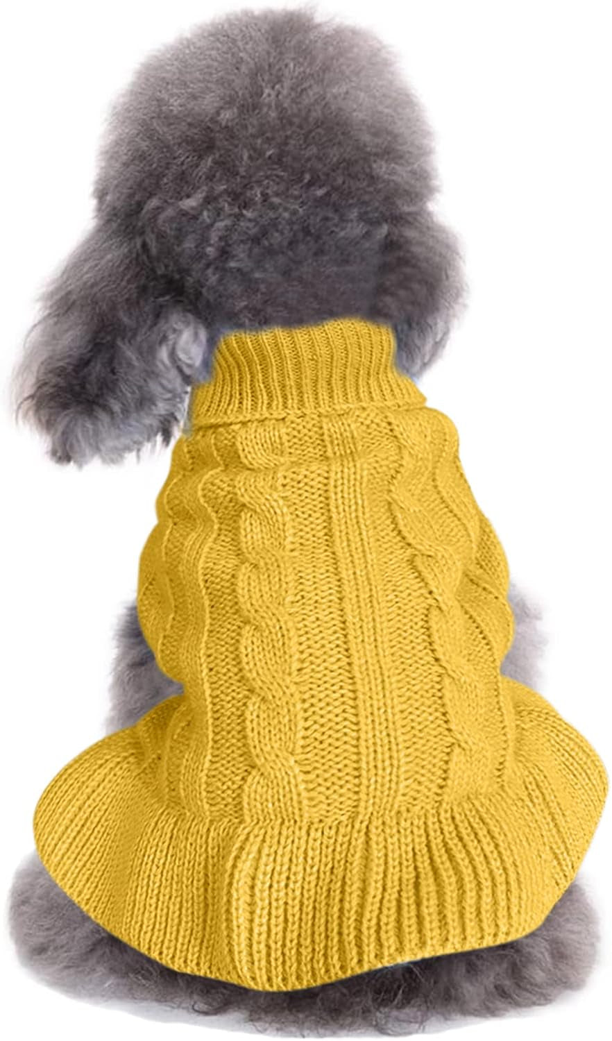 Small Dog Sweaters Knitted Pet Cat Warm Dog Sweatshirt Winter Clothes Kitten Puppy Sweater (Xx-Small, Green)