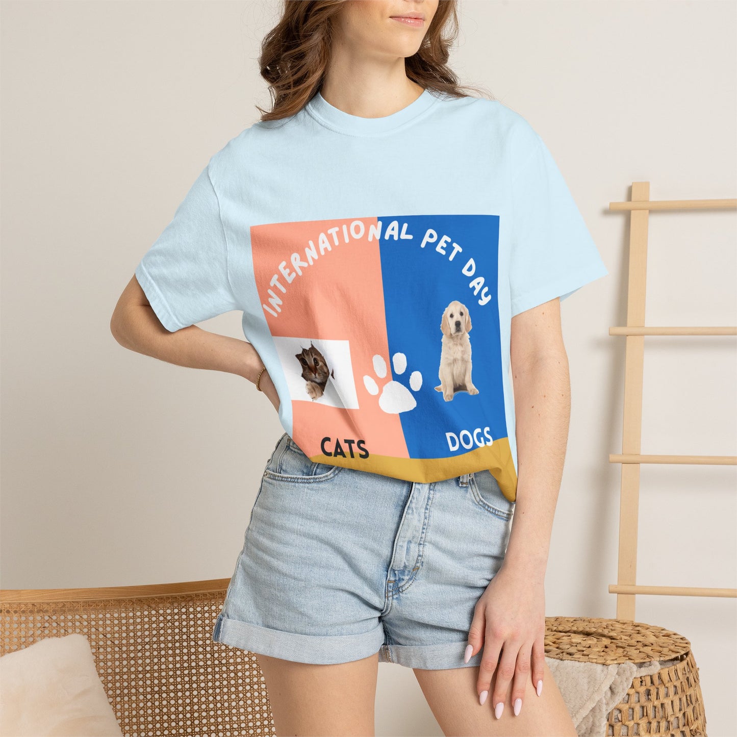 International Pet Day Cats & Dogs T-Shirt —
