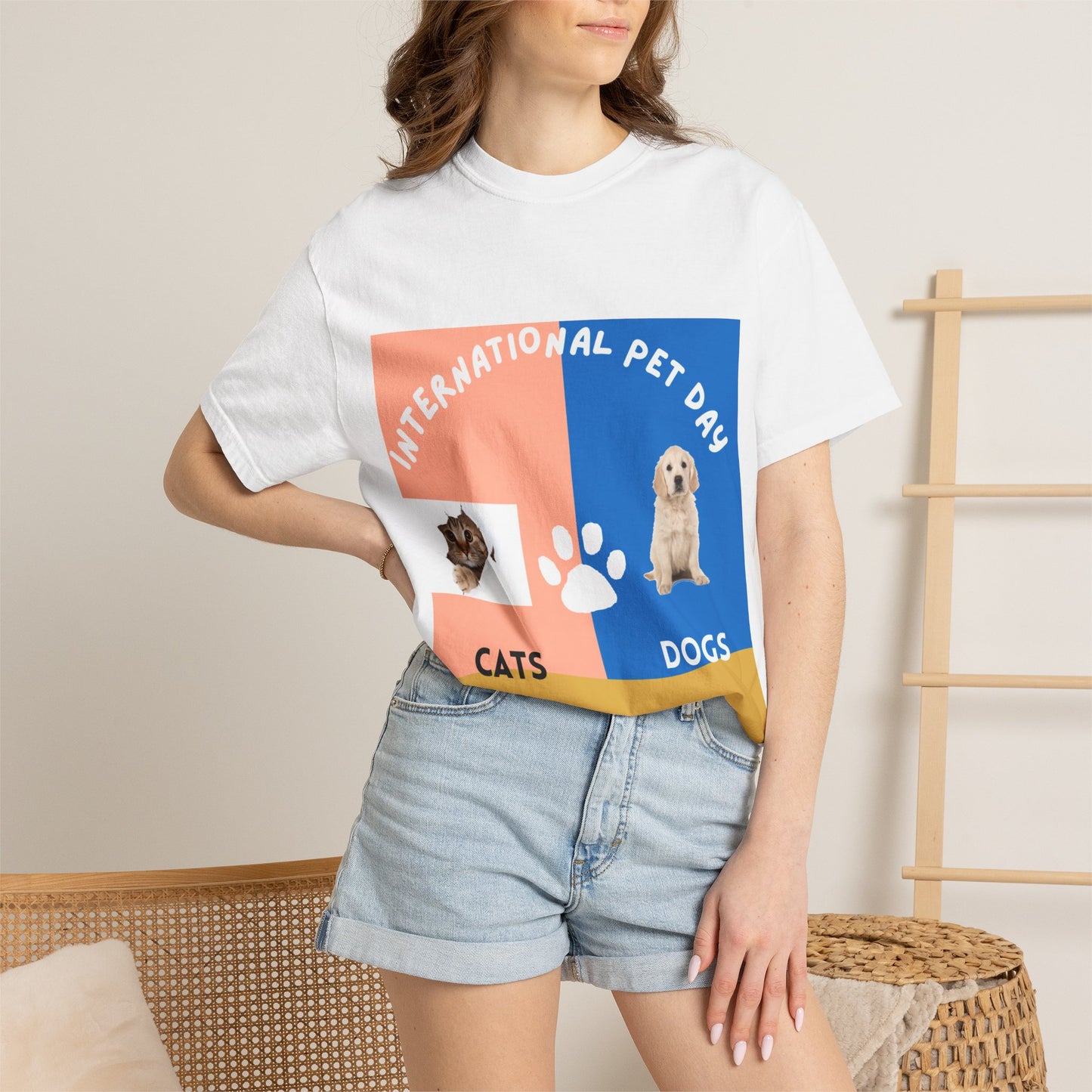 International Pet Day Cats & Dogs T-Shirt —