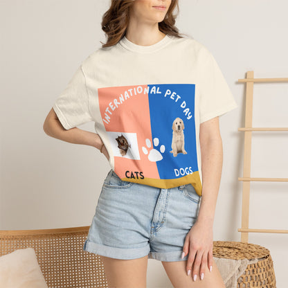 International Pet Day Cats & Dogs T-Shirt —
