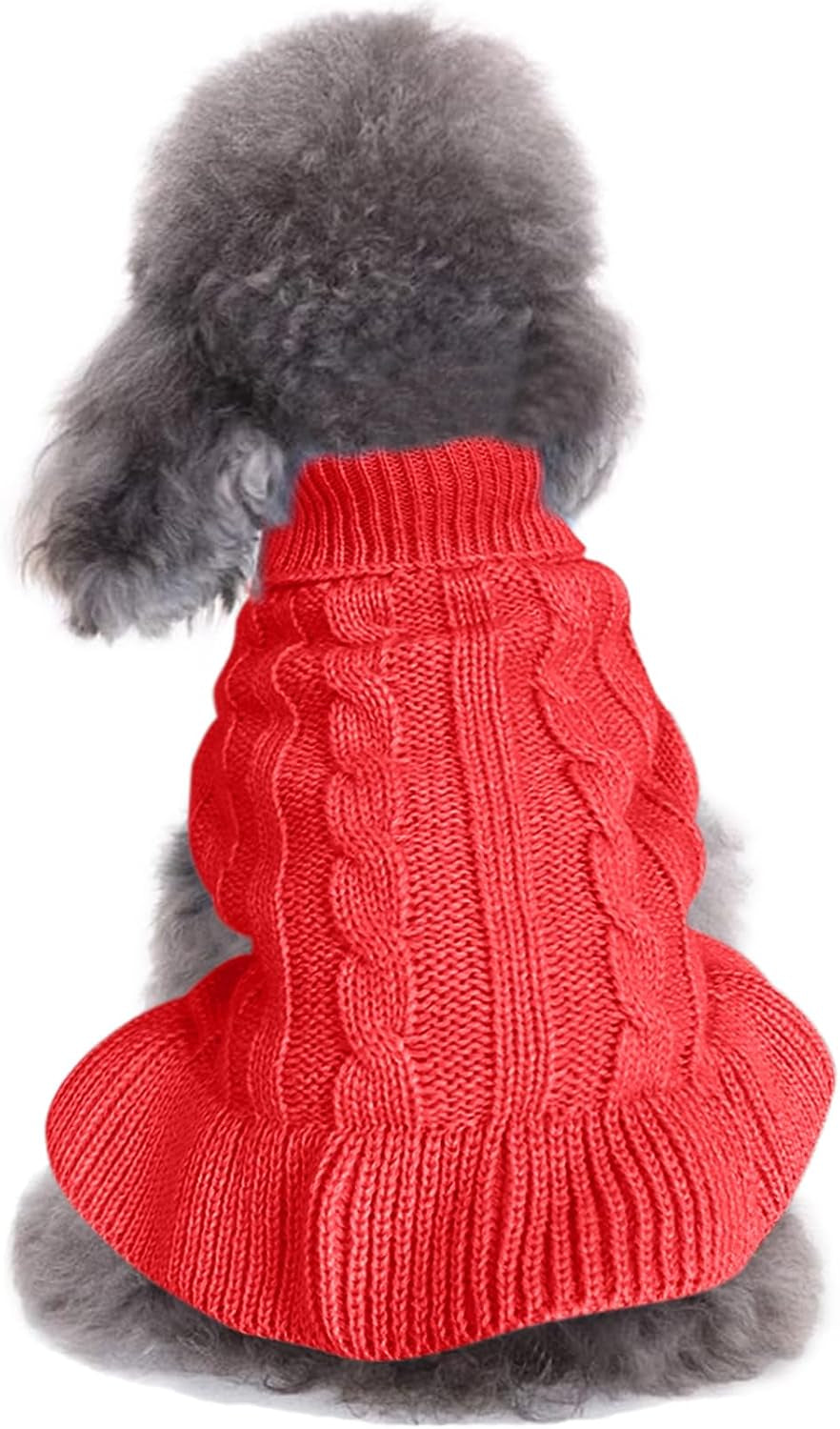 Small Dog Sweaters Knitted Pet Cat Warm Dog Sweatshirt Winter Clothes Kitten Puppy Sweater (Xx-Small, Green)