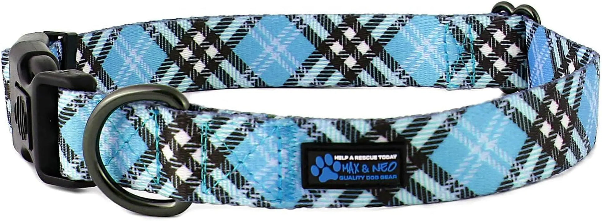 NEO Nylon Buckle Reflective Dog Collar - We Donate a Collar to a Dog Rescue for Every Collar Sold (Medium, Pink)