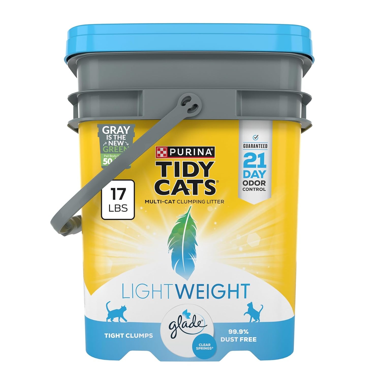 Lightweight 4-In-1 Strength Multi-Cat, Odor Control, Clumping, 99.9 Percent Dust Free Cat Litter - 17 Lb. Box