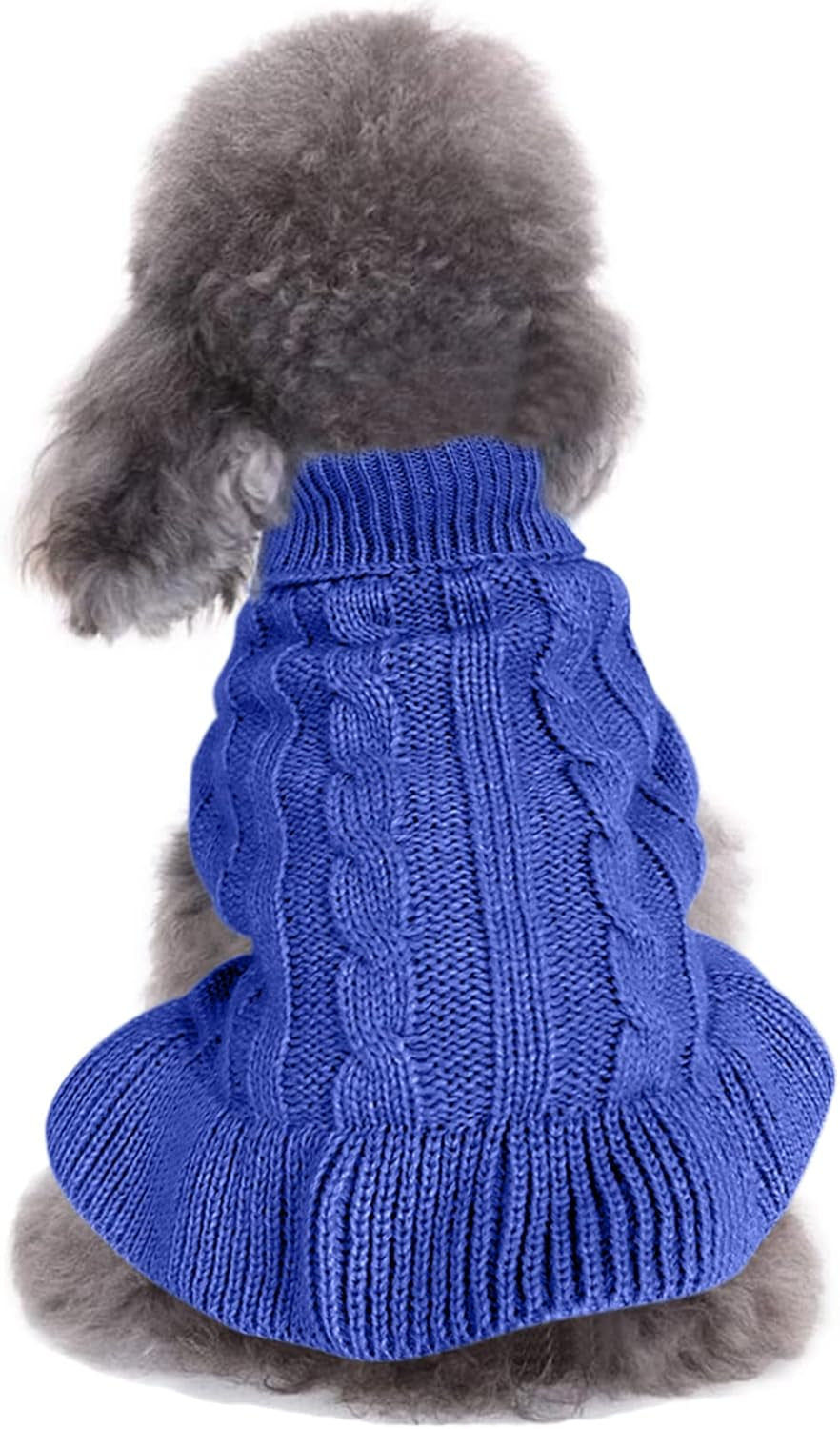 Small Dog Sweaters Knitted Pet Cat Warm Dog Sweatshirt Winter Clothes Kitten Puppy Sweater (Xx-Small, Green)