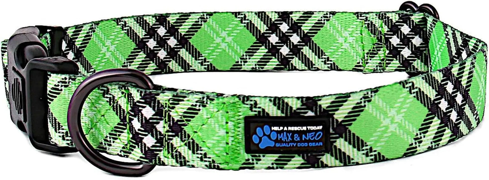 NEO Nylon Buckle Reflective Dog Collar - We Donate a Collar to a Dog Rescue for Every Collar Sold (Medium, Pink)